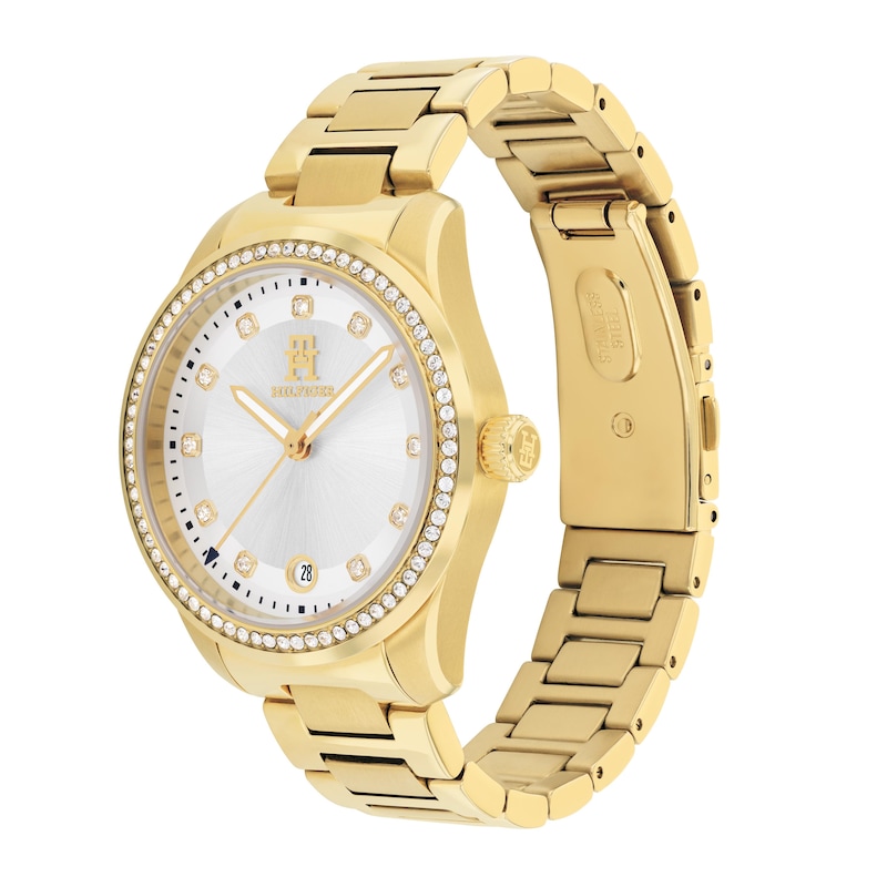 Main Image 2 of Tommy Hilfiger Ladies' Crystal Bezel Gold Tone Watch