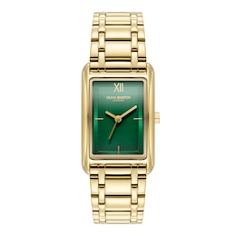 Olivia Burton Grove Ladies' Green Dial Gold Tone Bracelet Watch