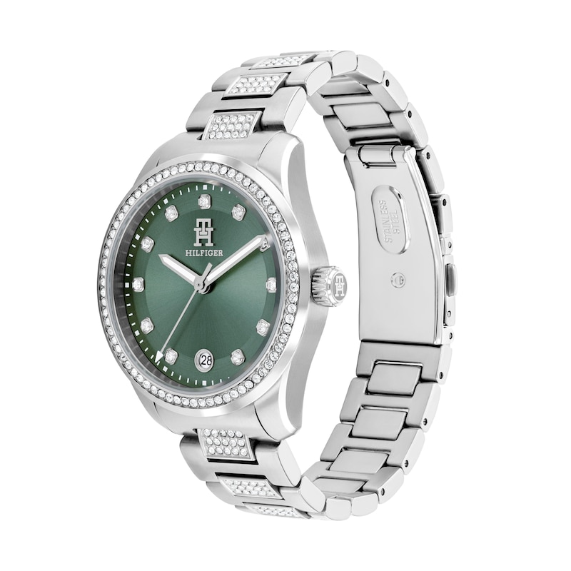 Main Image 2 of Tommy Hilfiger Ladies' Crystal Bezel Stainless Steel Bracelet Watch