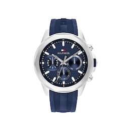 Tommy Hilfiger Men's Blue Tone Silicone Strap Watch