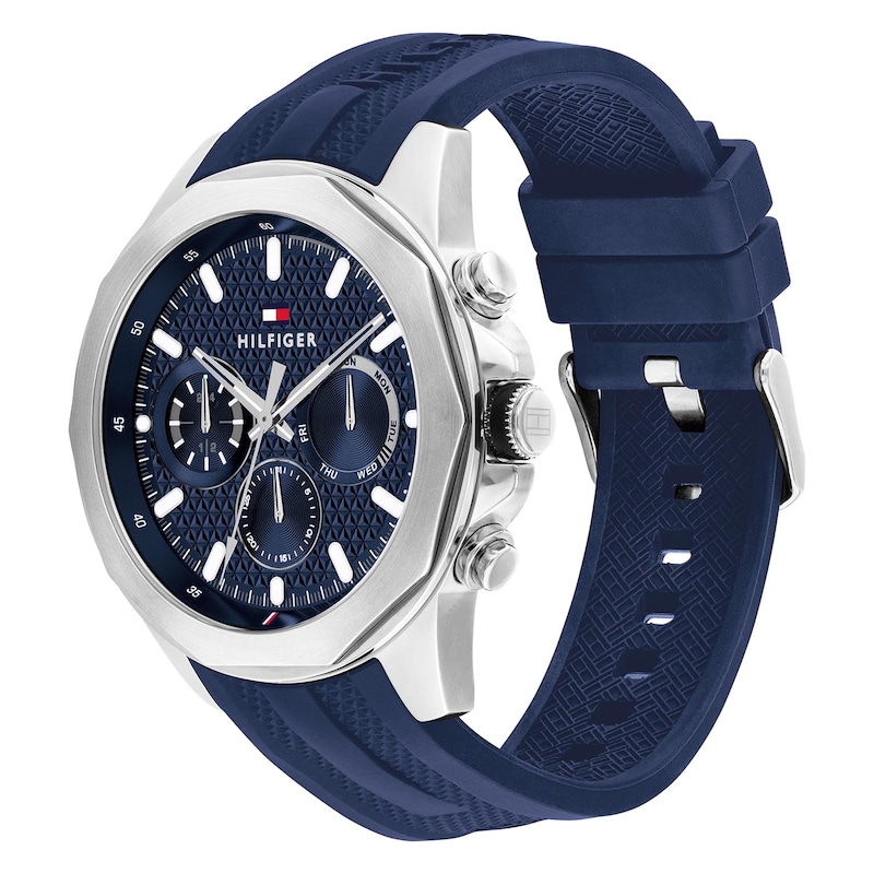 Main Image 2 of Tommy Hilfiger Men's Blue Tone Silicone Strap Watch