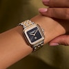 Thumbnail Image 3 of Olivia Burton Grosvenor Ladies' Black Dial Two Tone Gold Tone Bracelet Watch