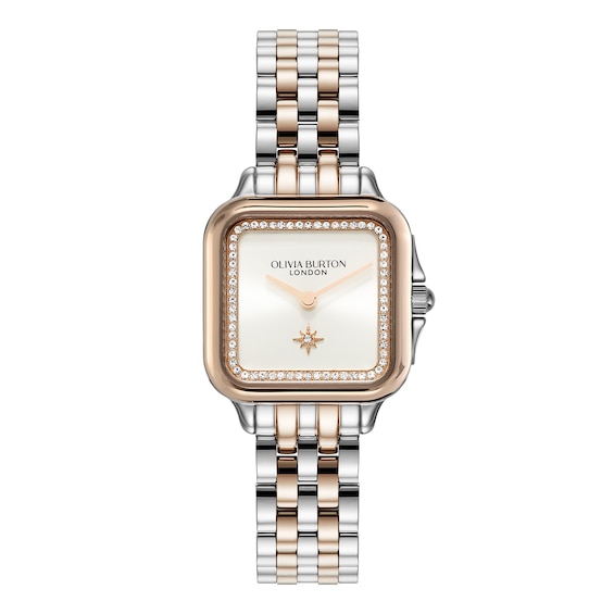 Olivia Burton 24000125 Grosvenor (28mm) White Square Dial / Watch - Image 2
