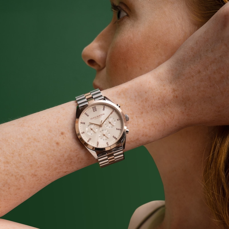 Main Image 4 of Olivia Burton City Classic Ladies' Stainless Steel & Rose Gold Tone Watch