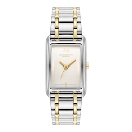 Olivia Burton Grove Ladies' White Dial Two Tone Gold Tone Bracelet Watch