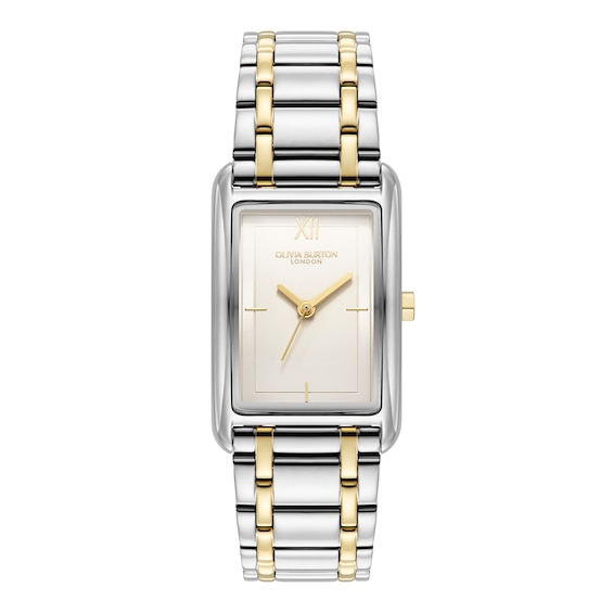 Olivia Burton Grove Women's White Dial Two Tone Gold Tone Bracelet Watch