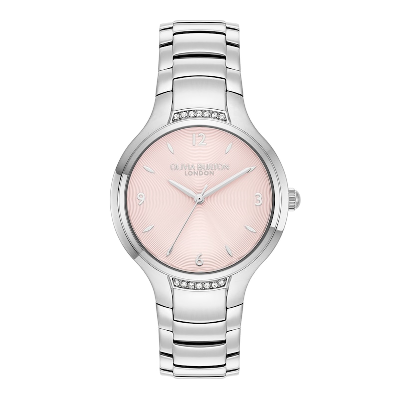 Main Image 1 of Olivia Burton Ladies' Crystal Detail Blush Dial Stainless Steel Watch