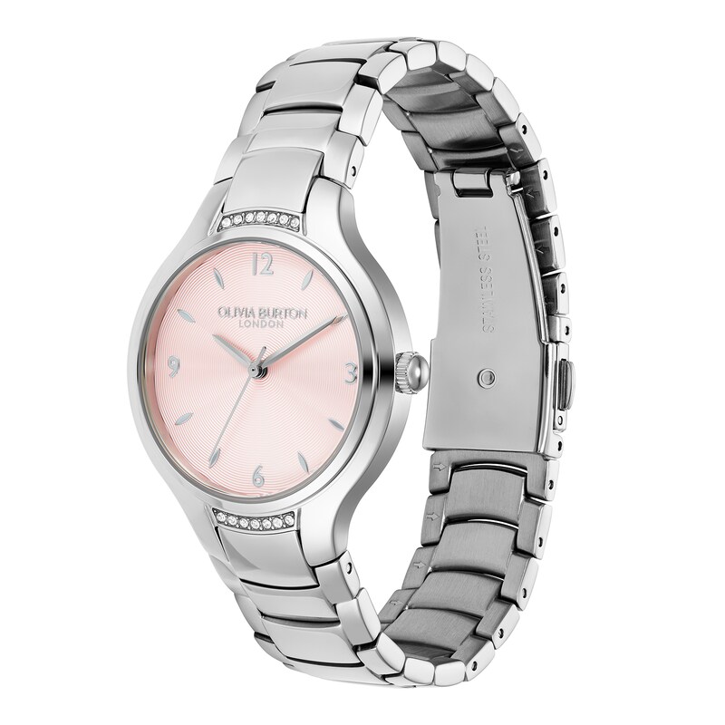 Main Image 2 of Olivia Burton Ladies' Crystal Detail Blush Dial Stainless Steel Watch