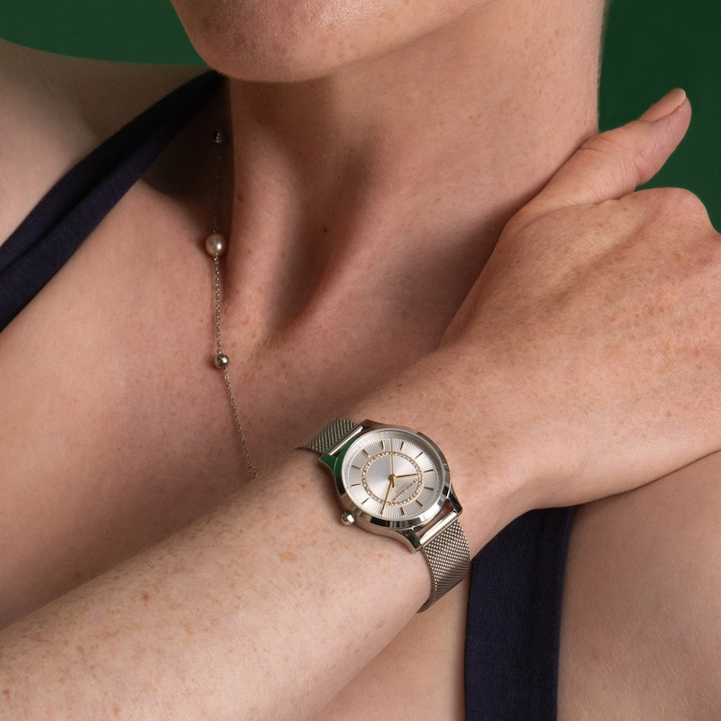 Main Image 6 of Olivia Burton Ladies' Stainless Steel Mesh Bracelet Watch