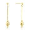 Thumbnail Image 1 of 9ct Yellow Gold Triple Beaded Drop Earrings