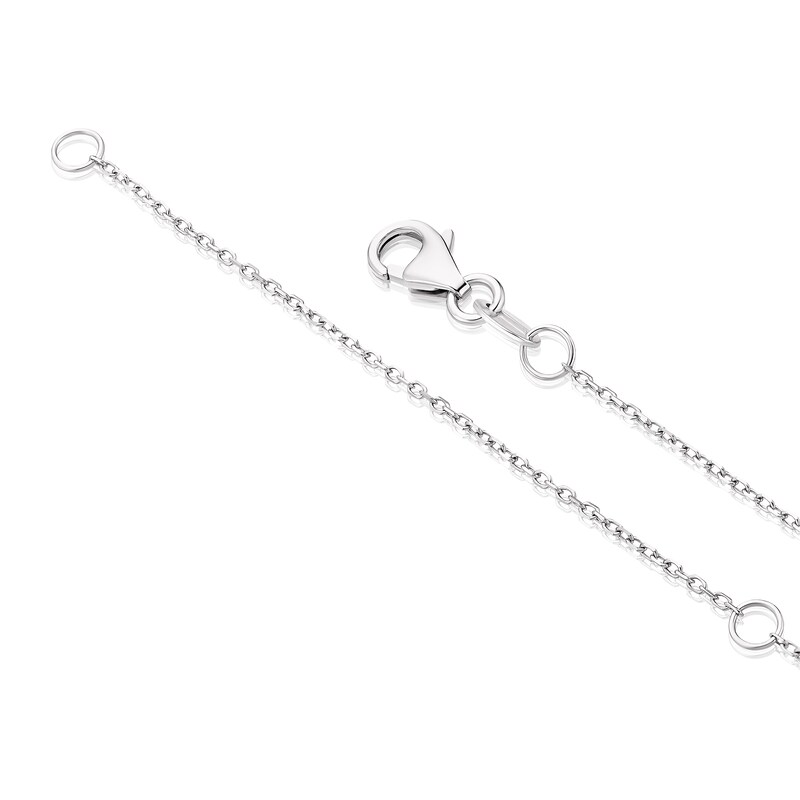 Main Image 3 of 9ct White Gold Cubic Zirconia Flower Earrings & Pendant Set