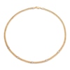 Thumbnail Image 2 of 9ct Yellow & White Gold 17&quot; Bar Set Curb Chain