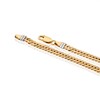Thumbnail Image 3 of 9ct Yellow & White Gold 17&quot; Bar Set Curb Chain