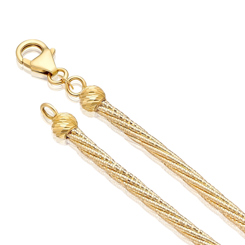Main Image 3 of 9ct Yellow Gold Adjustable 7.5&quot; Twisted Bracelet