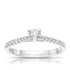 Thumbnail Image 1 of The Forever Diamond Platinum 0.50ct Diamond Solitaire Shoulder Detail Ring