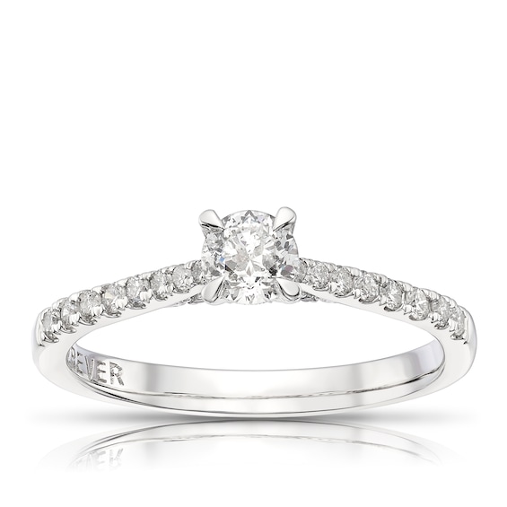 Engagement Ring The Forever Diamond Platinum Solitaire Shoul