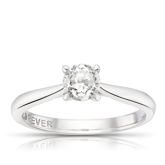 Engagement Ring The Forever Diamond Platinum Solitaire 0.50ct Diamond Ring