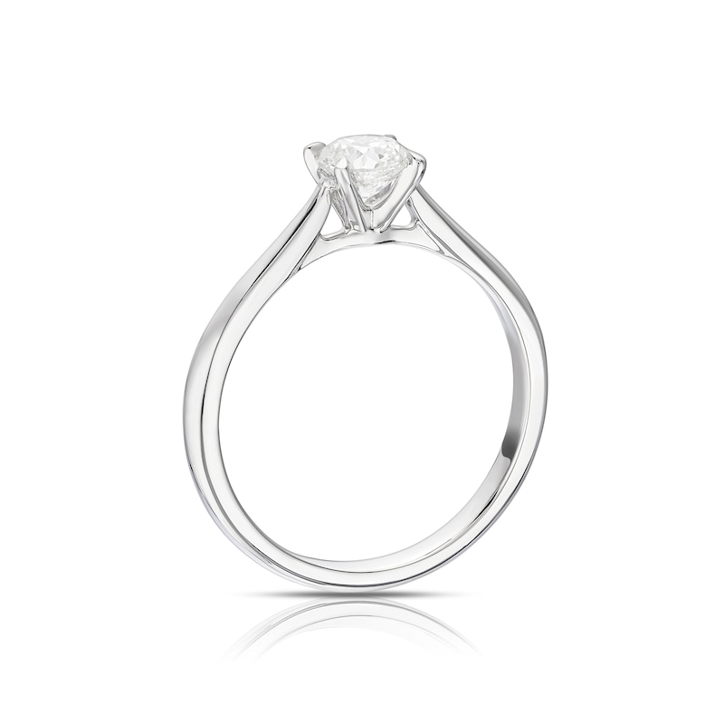 Main Image 6 of Engagement Ring The Forever Diamond Platinum Solitaire 0.50ct Diamond Ring