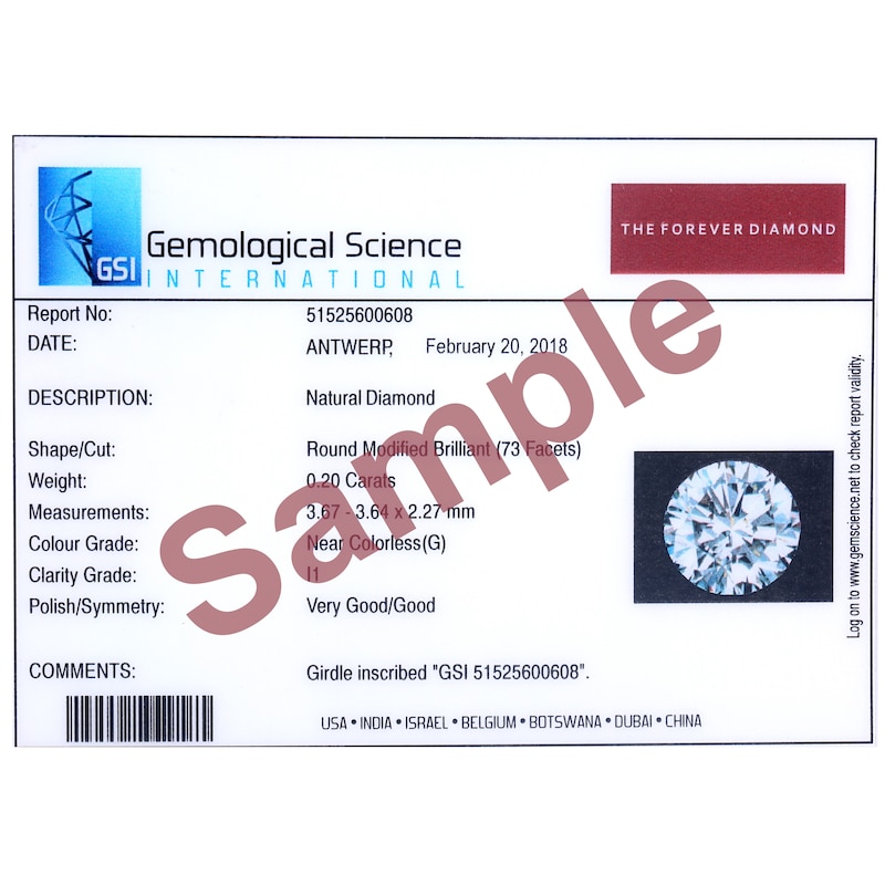 Main Image 7 of Engagement Ring The Forever Diamond Platinum Solitaire 0.50ct Diamond Ring