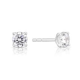9ct White Gold 0.50ct Diamond Solitaire Stud Earrings