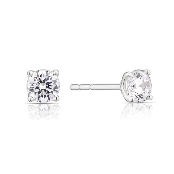 9ct White Gold 0.50ct Diamond Solitaire Stud Earrings