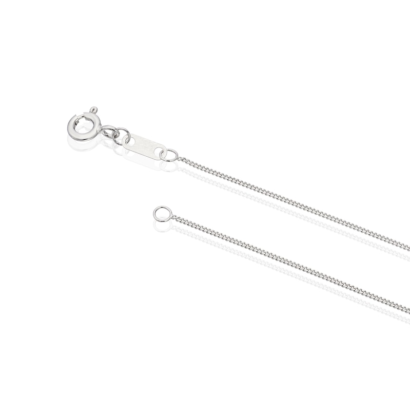 Main Image 3 of 9ct White Gold 0.50ct Diamond Solitaire Necklace