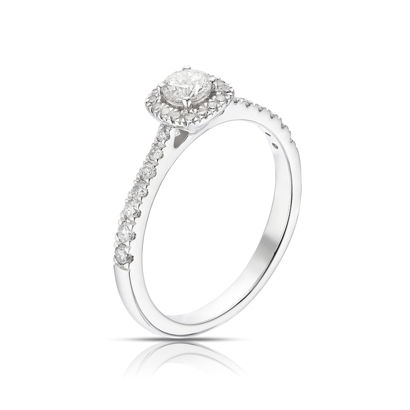 Main Image 2 of The Forever Diamond Platinum 0.50ct Diamond Halo Ring