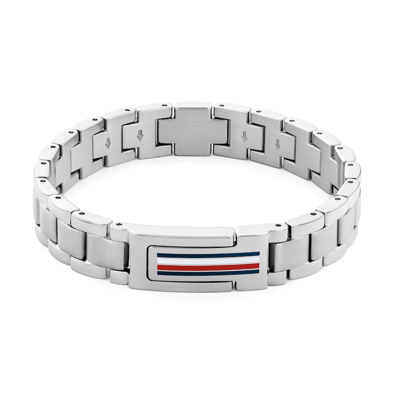 Main Image 1 of Tommy Hilfiger Men's Logo Stainless Steel Link Bracelet