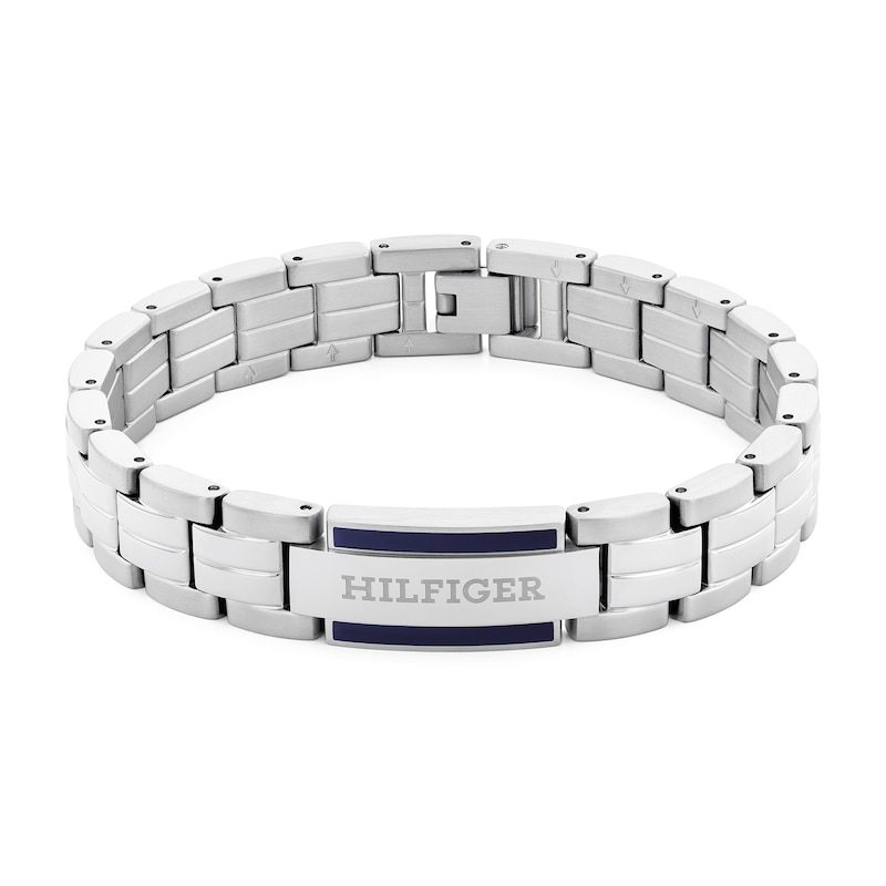 Main Image 1 of Tommy Hilfiger Men's Blue Enamel Stainless Steel Bracelet