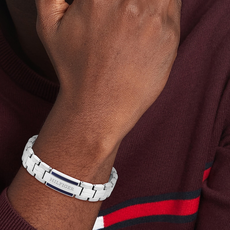 Main Image 2 of Tommy Hilfiger Men's Blue Enamel Stainless Steel Bracelet