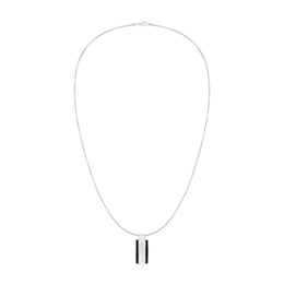Tommy Hilfiger Men's Blue Enamel Stainless Steel Pendant Necklace