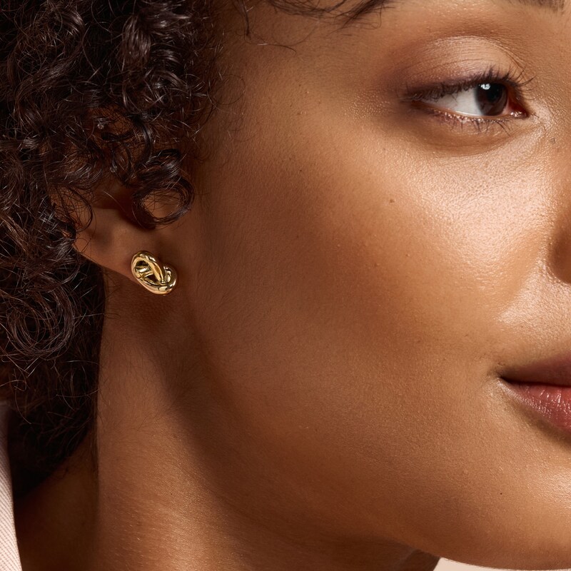 Main Image 3 of Olivia Burton Lovers Knot Ladies' Gold Tone Stud Earrings
