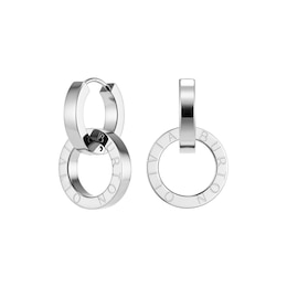 Olivia Burton Honeycomb Ladies' Toggle Stainless Steel Hoop Earrings