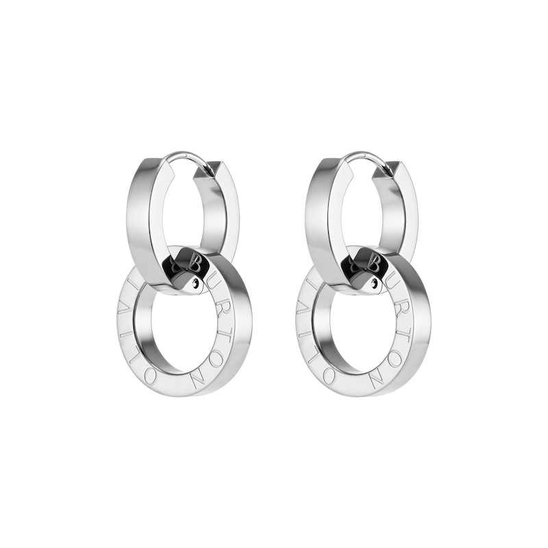 Main Image 2 of Olivia Burton Honeycomb Ladies' Toggle Stainless Steel Hoop Earrings
