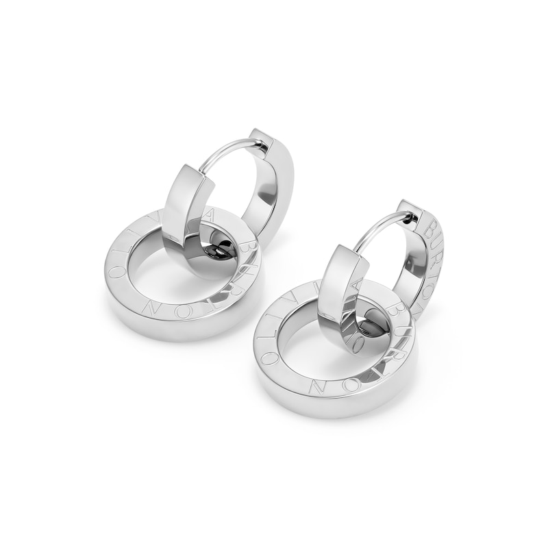 Main Image 3 of Olivia Burton Honeycomb Ladies' Toggle Stainless Steel Hoop Earrings