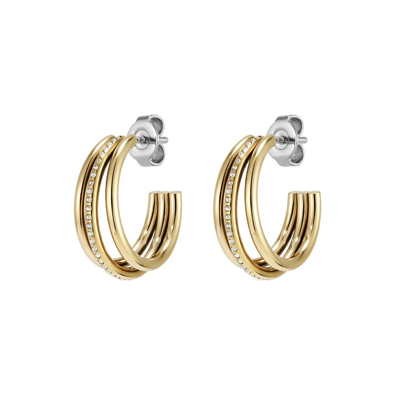 Main Image 2 of Olivia Burton Ladies' Gold Tone Ever Stacked Claw Hoop Earrings