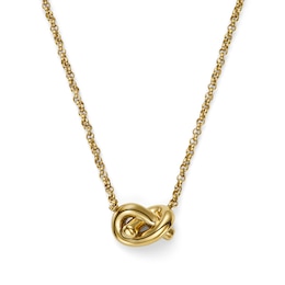 Olivia Burton Lovers Knot Ladies' Gold Tone Belcher Chain Necklace