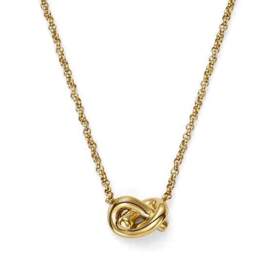 Olivia Burton Lovers Knot Ladies Gold Tone Belcher Chain Nec