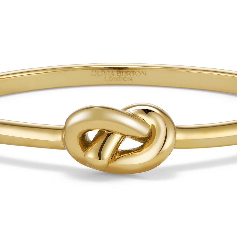 Main Image 4 of Olivia Burton Lovers Knot Ladies' Gold Tone Hinged Bangle