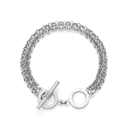 Olivia Burton Honeycomb Ladies' Toggle Stainless Steel Bracelet