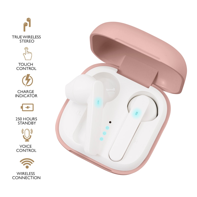 Main Image 5 of Radley Ladies' Series 20 Pink Strap Smart Watch & True Wireless Earphones