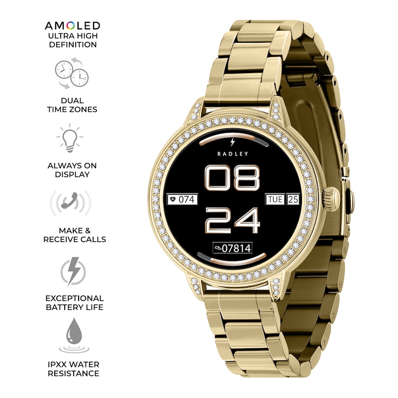 Main Image 2 of Radley Ladies' Series 33 Stone Set Gold Tone Bracelet Smart Watch