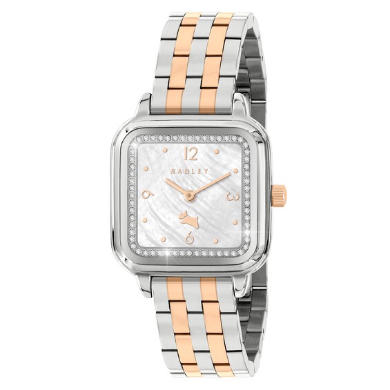 Radley Ladies' Square Two Tone Stainless Steel Bracelet Watch