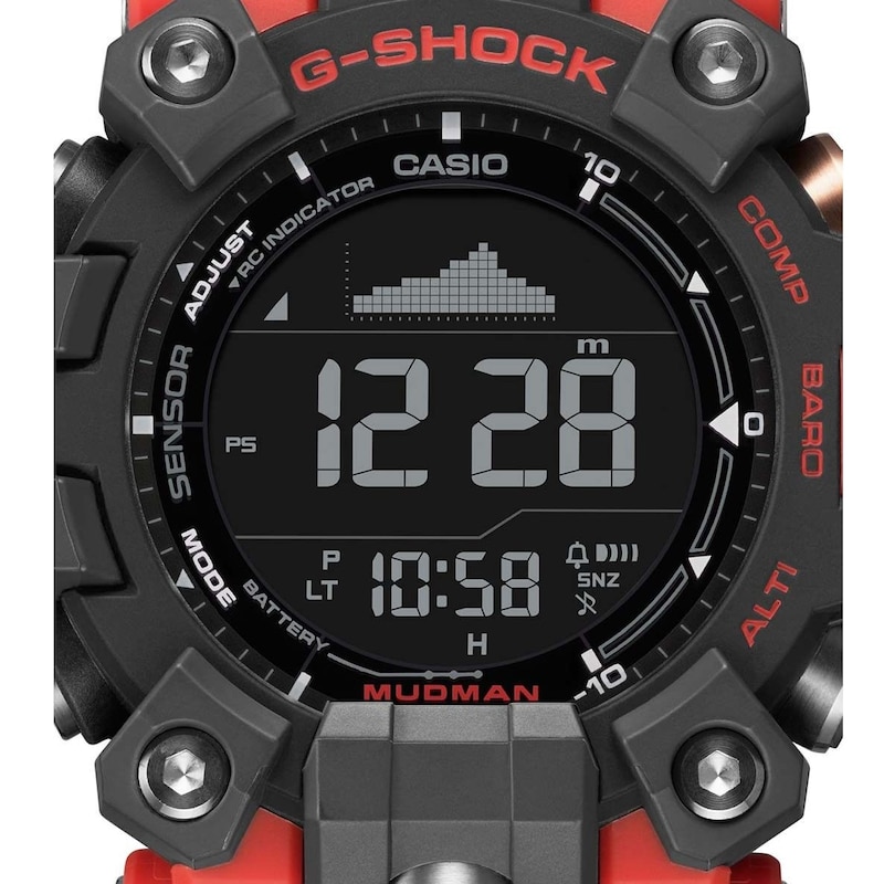 Main Image 5 of G-Shock GW-9500-1A4ER Mudman Men's Red & Black Resin Strap Watch