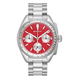 Bulova Lunar Pilot Blood Moon Men's Stainless Steel Bracelet Watch