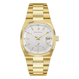 Bulova Super Seville Precisionist Men's White Dial Gold Tone Bracelet Watch