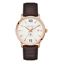 Bulova Men's Classic Rose Gold Tone Bracelet Watch