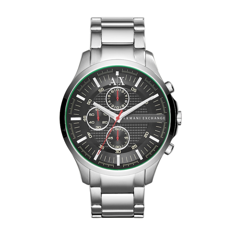Main Image 1 of Armani Exchange Men's Black Chronograph Dial Stainless Steel Bracelet Watch