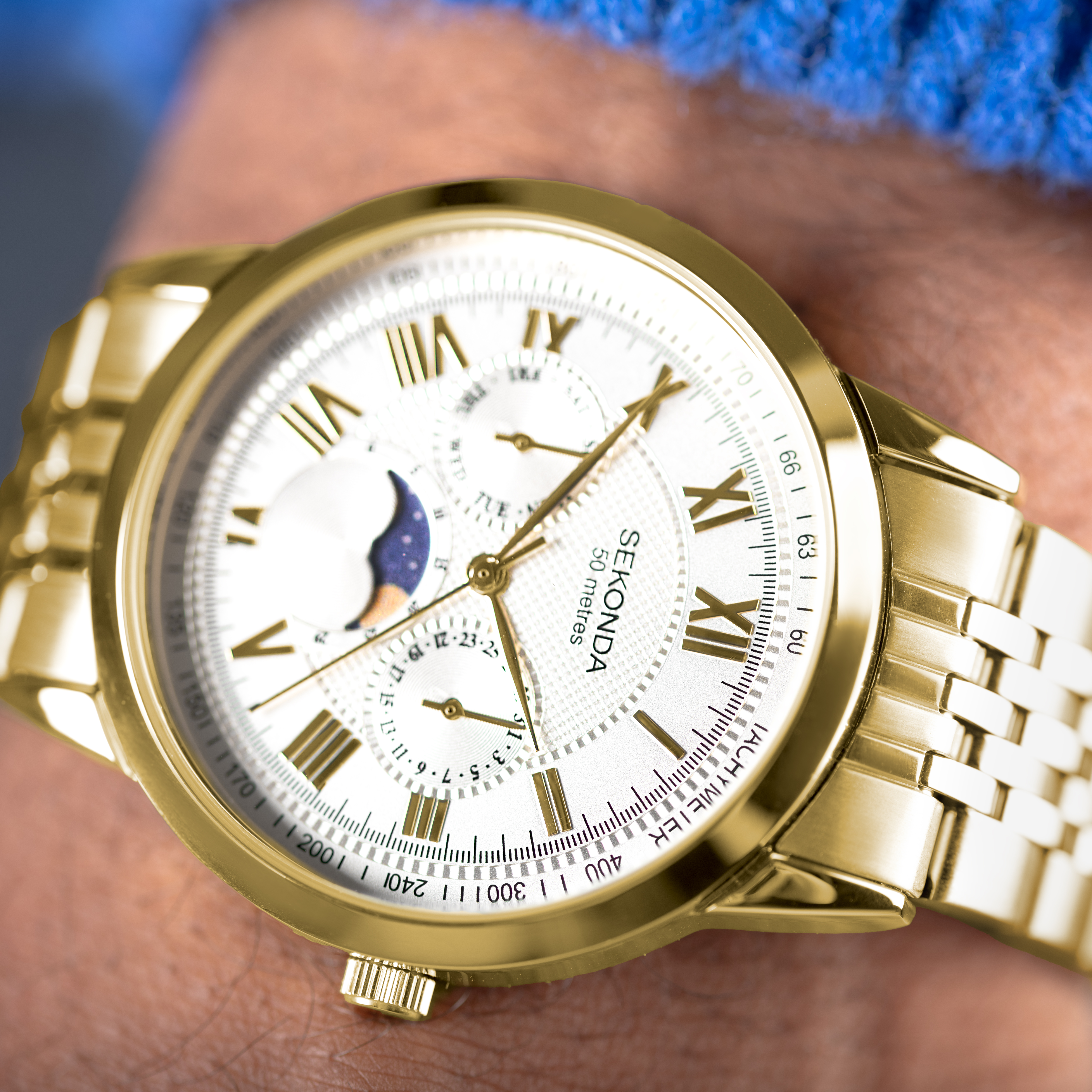 Main Image 6 of Sekonda Armstrong Men’s Gold Tone Stainless Steel Bracelet Watch