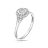Thumbnail Image 2 of 9ct White Gold 0.33ct Diamond Illusion Halo Ring
